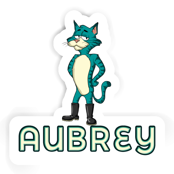 Aubrey Sticker Cat Laptop Image