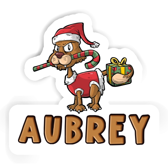 Aubrey Autocollant Chat de Noël Gift package Image