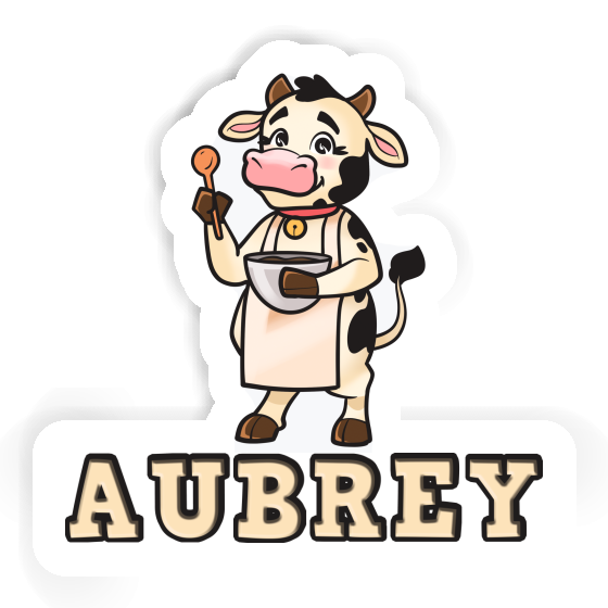 Aubrey Sticker Cow Laptop Image