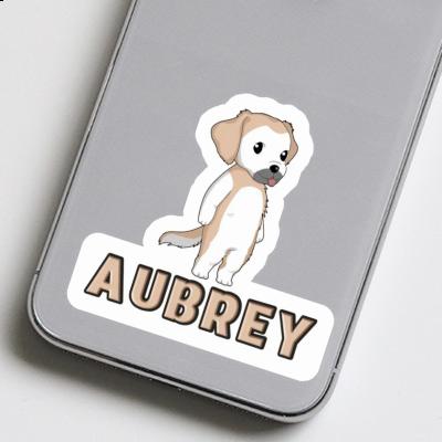 Golden Retriever Sticker Aubrey Laptop Image