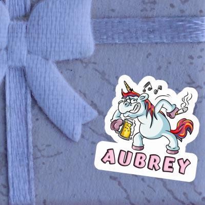 Licorne en fête Autocollant Aubrey Gift package Image