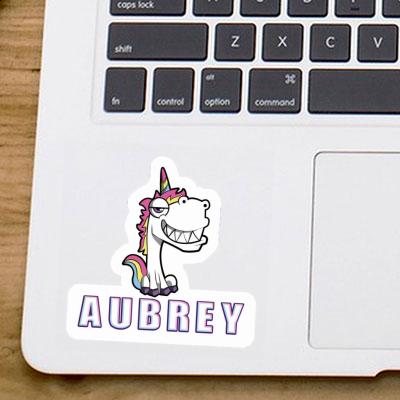 Aubrey Sticker Grinning Unicorn Image