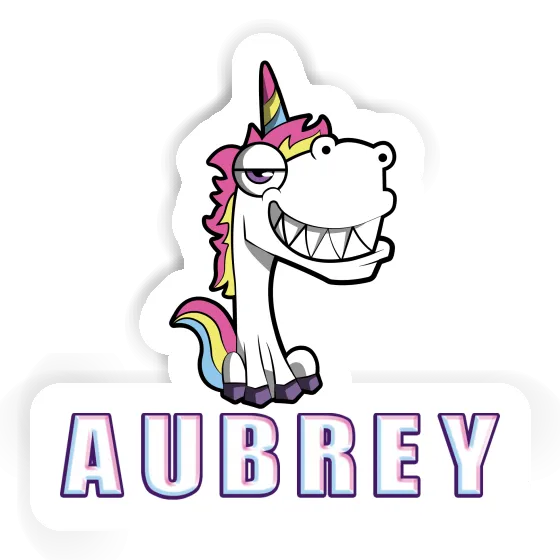 Aubrey Sticker Grinning Unicorn Gift package Image