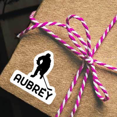 Sticker Aubrey Hockey Player Notebook Image