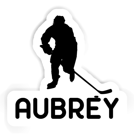 Sticker Aubrey Hockey Player Notebook Image