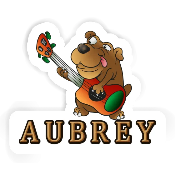 Aubrey Sticker Guitar Dog Gift package Image