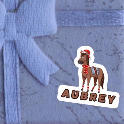 Aubrey Sticker Christmas Horse Laptop Image