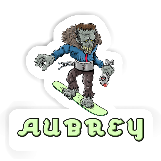 Sticker Aubrey Snowboarder Notebook Image