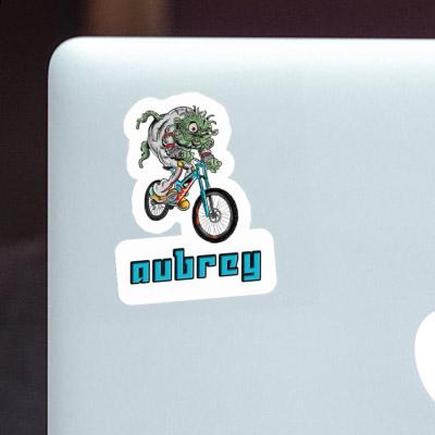 Downhill Biker Sticker Aubrey Laptop Image