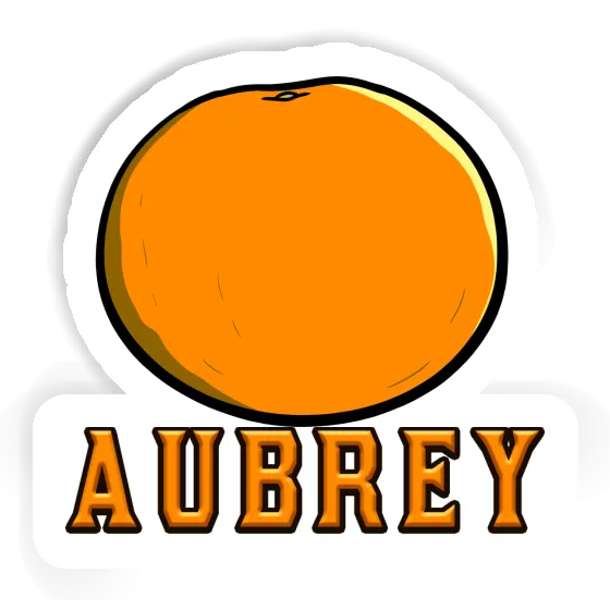 Sticker Orange Aubrey Gift package Image