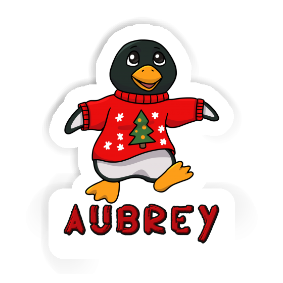 Sticker Christmas Penguin Aubrey Notebook Image