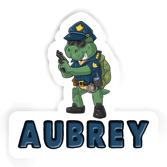 Police Officer Sticker Aubrey Laptop Image