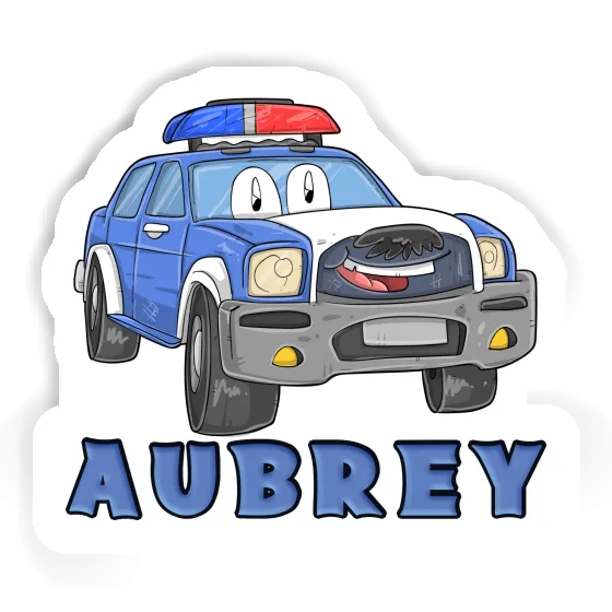 Sticker Police Car Aubrey Laptop Image