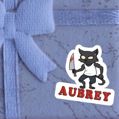 Sticker Aubrey Psycho Cat Image