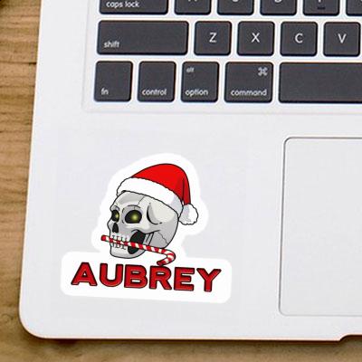 Sticker Aubrey Christmas Skull Laptop Image