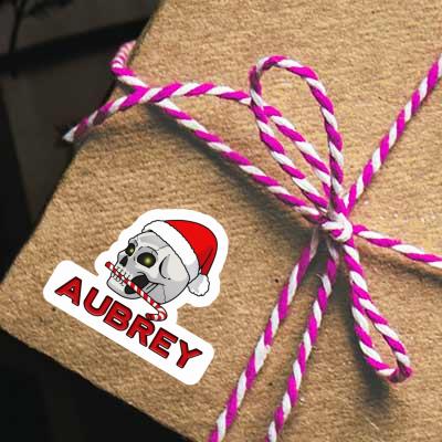 Sticker Aubrey Christmas Skull Gift package Image