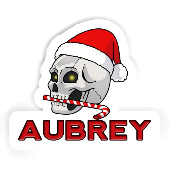 Sticker Aubrey Christmas Skull Image