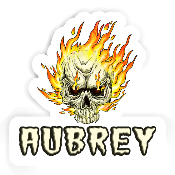 Sticker Aubrey Skull Notebook Image