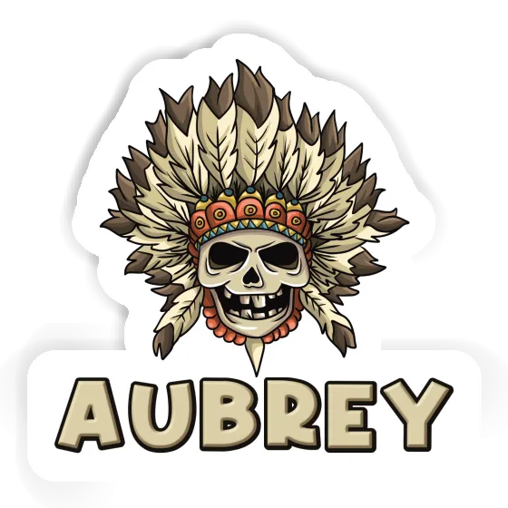 Sticker Aubrey Skull Laptop Image