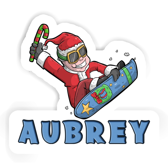 Sticker Aubrey Christmas Snowboarder Image