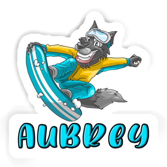 Sticker Aubrey Snowboarder Laptop Image