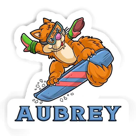 Aufkleber Snowboarderin Aubrey Laptop Image