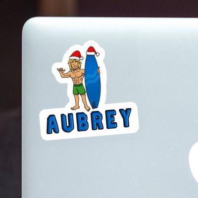 Aubrey Aufkleber Weihnachtssurfer Notebook Image