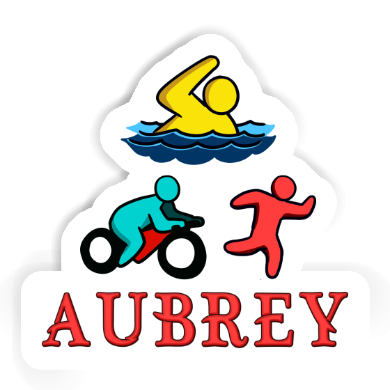 Aubrey Autocollant Triathlète Notebook Image