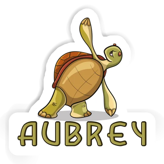 Tortue yoga Autocollant Aubrey Notebook Image