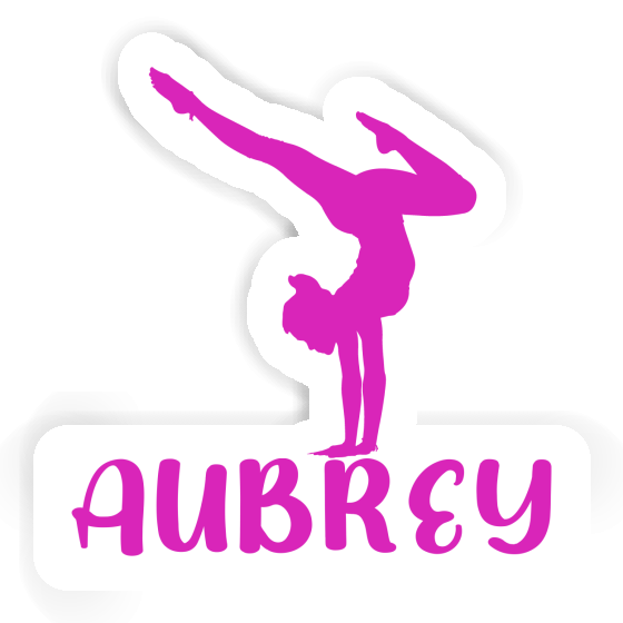 Sticker Yoga Woman Aubrey Laptop Image