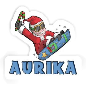 Sticker Christmas Snowboarder Aurika Image
