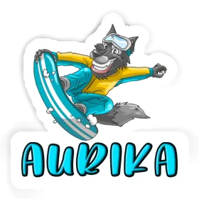 Aurika Sticker Snowboarder Image