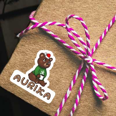 Sticker Aurika Christmas Bear Laptop Image
