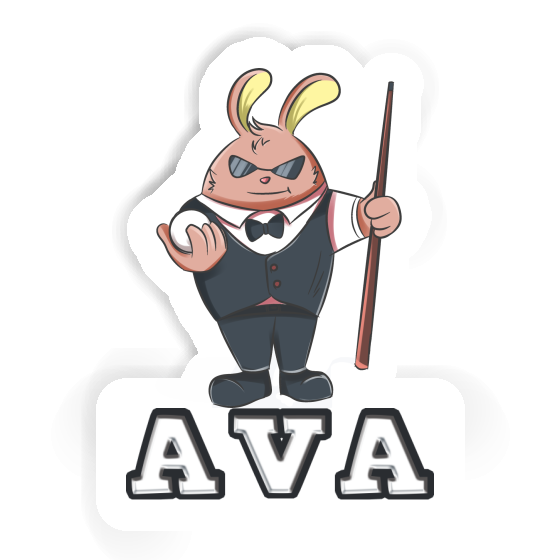 Sticker Ava Billardspieler Notebook Sticker Ava Billardspieler Gift package Image