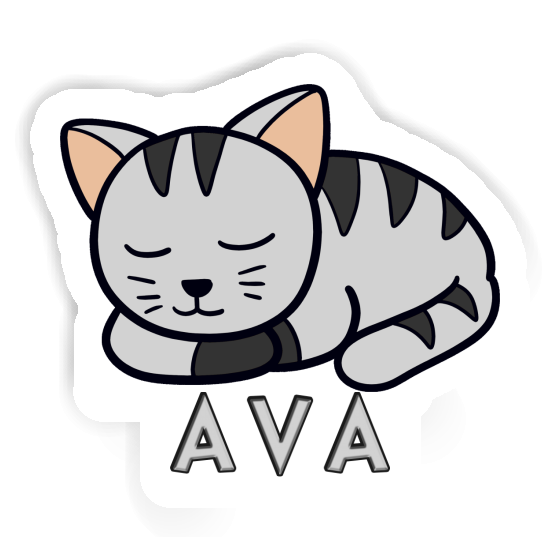 Ava Autocollant Chat Laptop Image