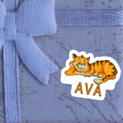 Sticker Katze Ava Notebook Sticker Katze Ava Gift package Image