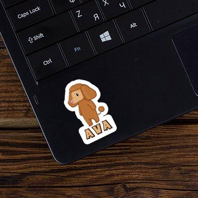 Ava Sticker Poodle Laptop Image