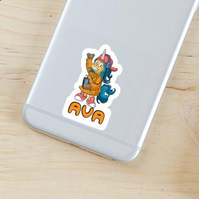 Ava Autocollant Licorne hip-hop Laptop Image