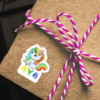 Sticker Einhorn Ava Laptop Image