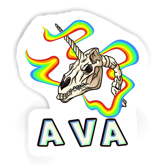 Einhorn-Totenkopf Sticker Ava Gift package Image