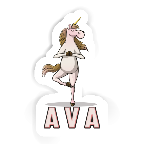 Ava Sticker Yoga Unicorn Image