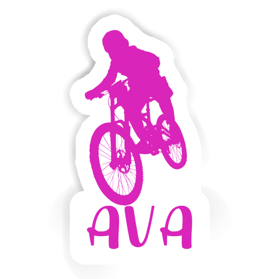 Ava Autocollant Freeride Biker Laptop Image