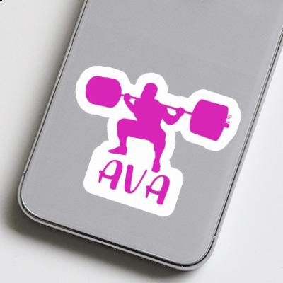 Ava Sticker Gewichtheberin Laptop Image