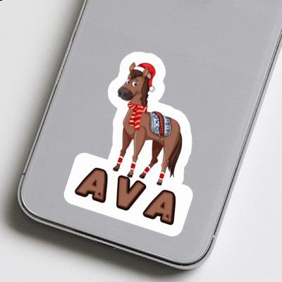 Sticker Christmas Horse Ava Laptop Image