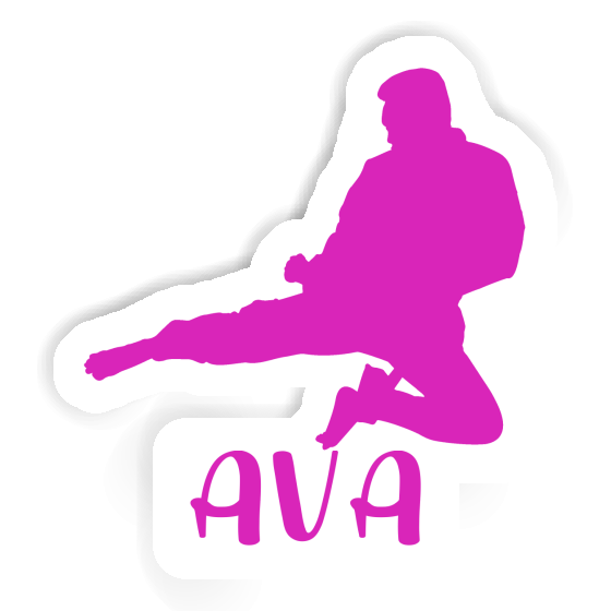 Ava Autocollant Karatéka Laptop Image