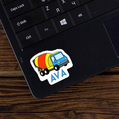 Ava Sticker Mixer Truck Laptop Image