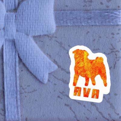 Aufkleber Mops Ava Notebook Image