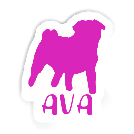 Mops Aufkleber Ava Laptop Image