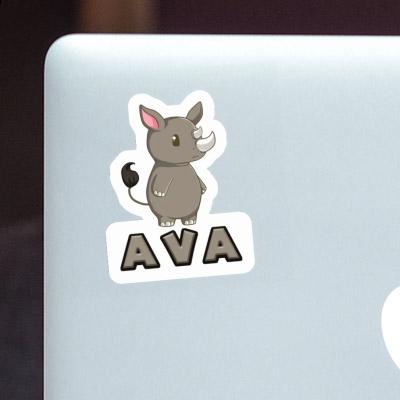 Sticker Ava Rhino Image