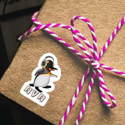 Pingouin musicien Autocollant Ava Laptop Image
